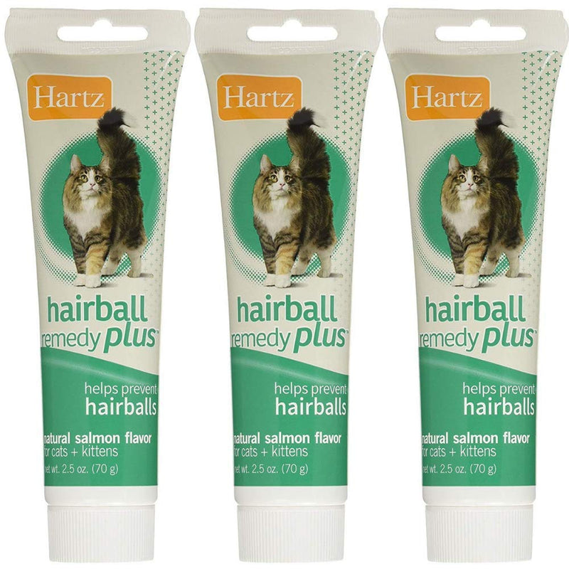 Hartz Hairball Remedy Plus Salmon Flavored Paste for Cats and Kittens (Pack of 3) (Salmon, 3) - PawsPlanet Australia