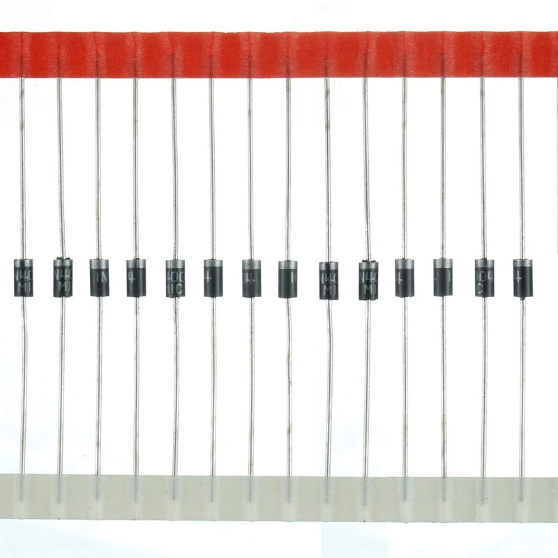 BOJACK 1N4001 Rectifier Diode 1 A 50 V DO-41 Axial 4001 1 amp 50 volt Electronic Silicon Diodes (Pack of 125)