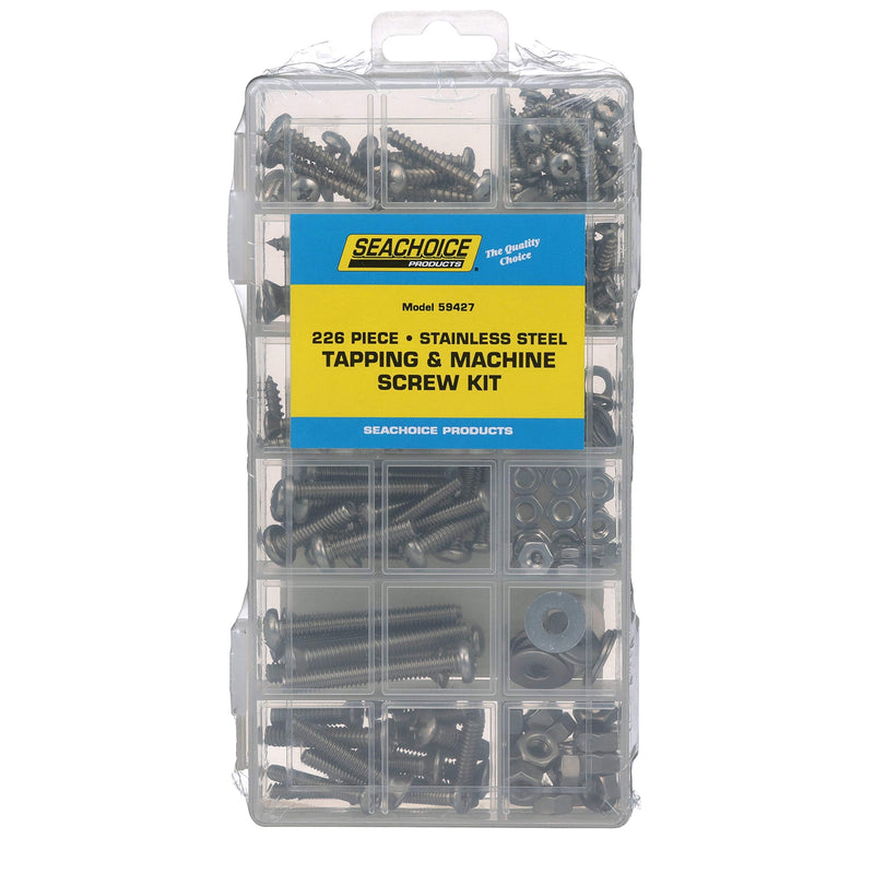SEACHOICE Stainless Steel Tapping and Machine Screw Kit, 226 Piece