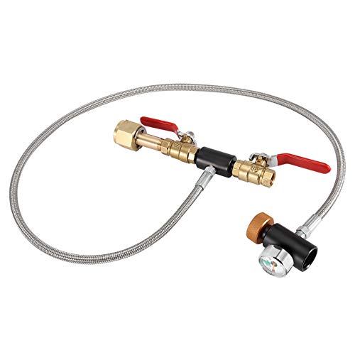 CGA-320 CO2 Cylinder Refill Adapter Bottle Connector CO2 Soda Maker Accessories with Hose for Filling Soda (36Inch)
