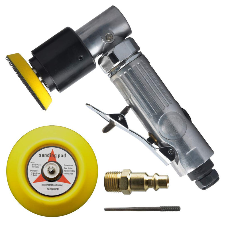 2" and 3" angle orbital sander, 3-inches random orbital air sander, pneumatic sander for auto sanding tools, dual-action polisher, angle head for tight work areas