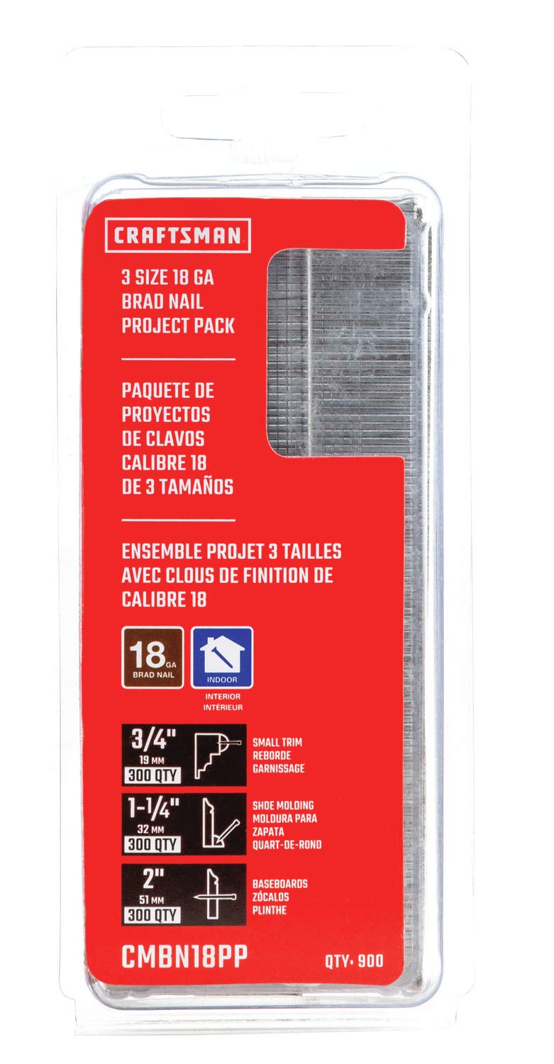 CRAFTSMAN Brad Nails, 18GA Project Pack (CMBN18PP)
