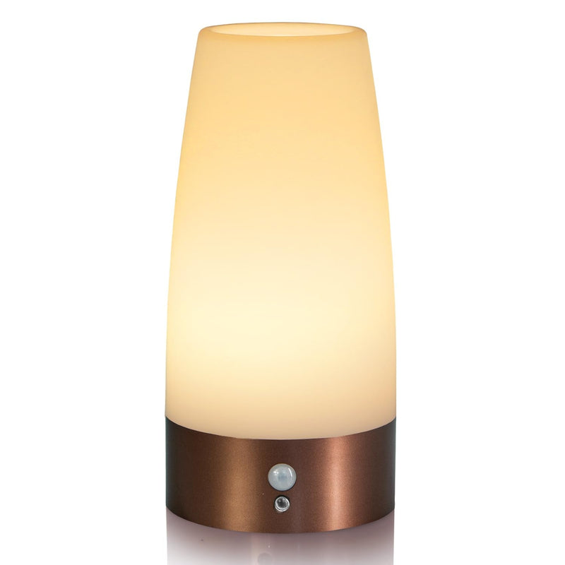 Betus Motion Sensor Night Light, Battery Operated Lamp with 2 Sensored Modes - Retro Bedside Table Desk Lamp with Soft Ambient Light for Bedroom, Living Room, Kitchen Kids Room