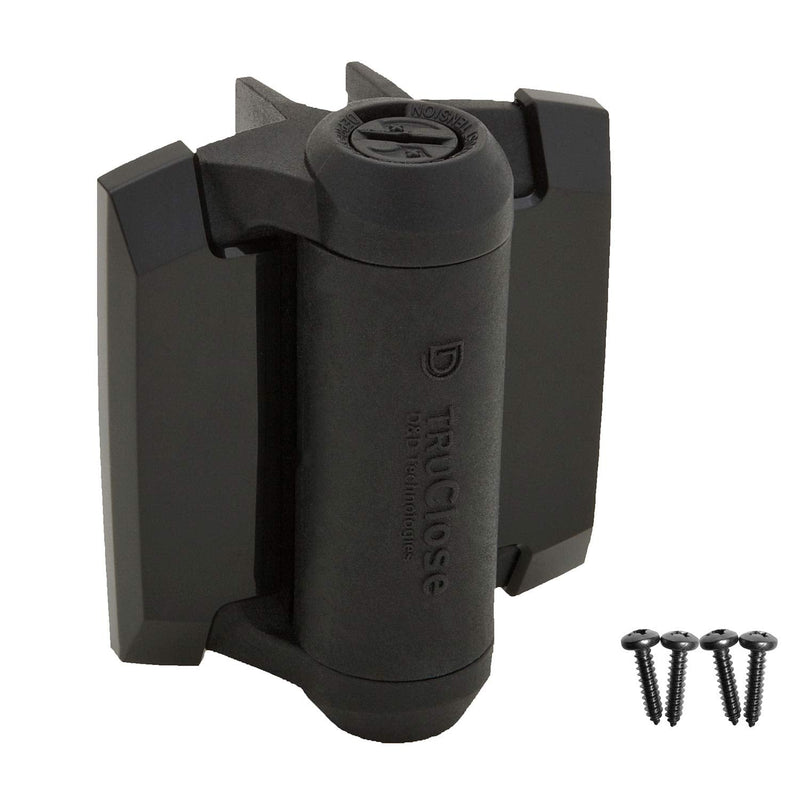 D&D Technologies TCA1L2S3BTS TruClose Regular Duty Gate Hinges, for Self Closing Metal Gates up to 66 Pounds, with Alignment Legs, Gloss Black, 2 Count For Metal Gates & Fences