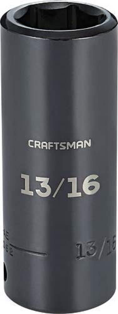 CRAFTSMAN Deep Impact Socket, SAE, 1/2-Inch Drive, 13/16-Inch (CMMT16062) 13/16"