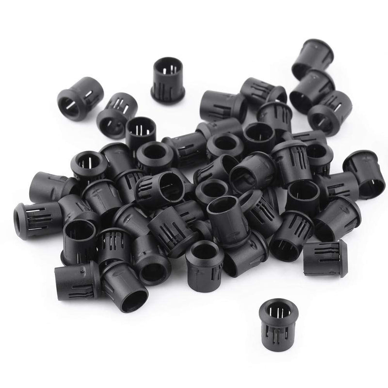 FTVOGUE 50Pcs Light Holder Shell Plastic Lamp Socket Diode Holder Shell Clip Bezel Mount 3mm 5mm 8mm 10mm LED Holders Panel Display Black (8mm)