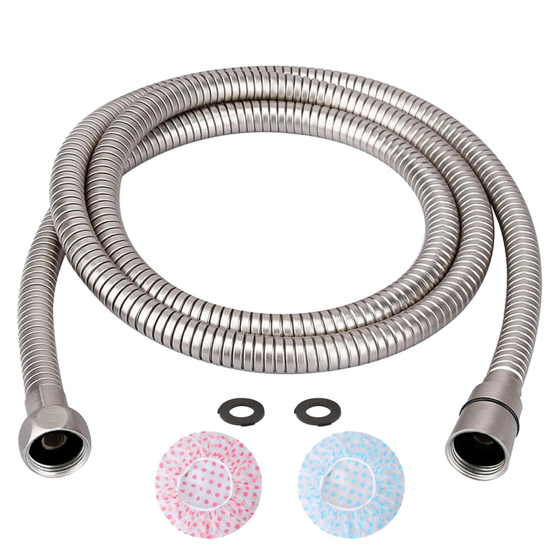 TRIPHIL Kink-free Shower Hoses 71" Extra-long for Handheld Shower Head Hose Replacement Flexible Metal Bath Tub Hose Tube Extension Anti-twist Brass Connectors Stainless Steel Brushed Nickel 71-Inch 71 Inches