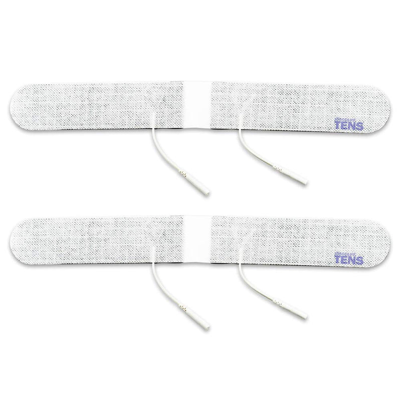 TENS Electrodes, 2 Premium Quality 13 inch x1.5 inch Lower Lumbar Strip Self Adhesive Electrodes for TENS Units, Wired TENS Unit Electrodes, Discount TENS Brand