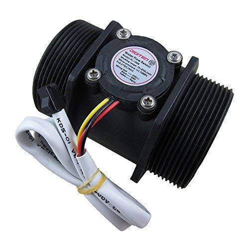 DIGITEN G2" 2 inch Water Flow Sensor, Hall Effect Sensor Flow Meter Flowmeter Control 10-200L/min - Arduino, Raspberry Pi, and Reverse Osmosis Filter Compatible