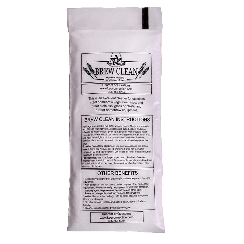 Kegconnection Brew Clean - Kegerator Beer Line Cleaning Solution Powder - Easy and Safe to Use - Homebrew Kegs