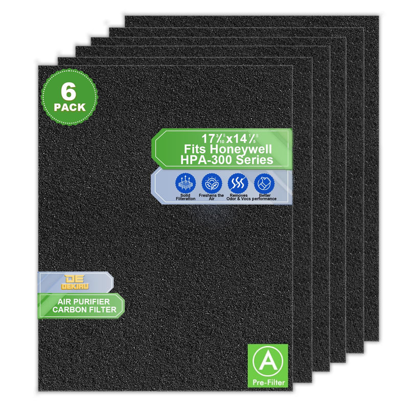 Dekiru 6 Pack Cut to Fit Activated Carbon Filter, Air Floor Vent Filter