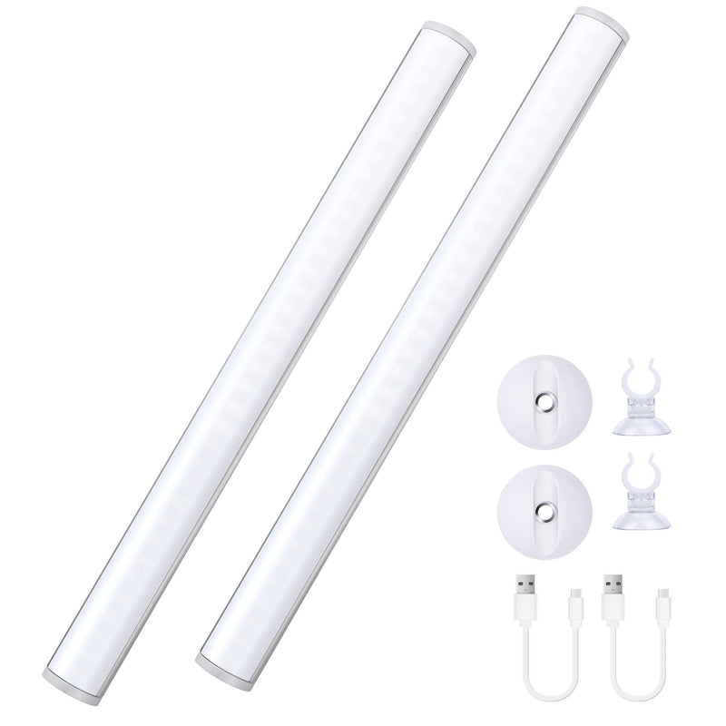 LED Mirror Lights Portable Rechargeable Vanity Light 3 Brightness Touch Control Makeup Light for Bathroom Dressing Room 2 Packs