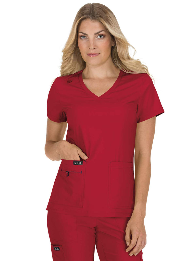 KOI Basics 373 Women's Becca Top Small Ruby
