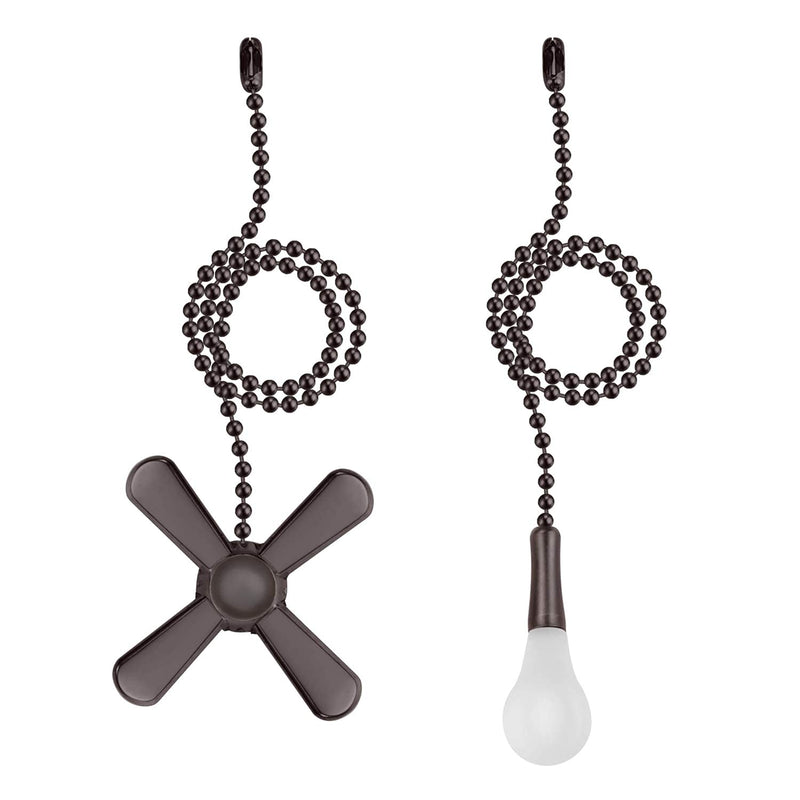Ceiling Fan Pull Chain, 2 pieces 3mm Diameter Beaded Ball Fan Pull Chain, 12 Inches Fan Pulls Set with Connector (ORB) short Orb