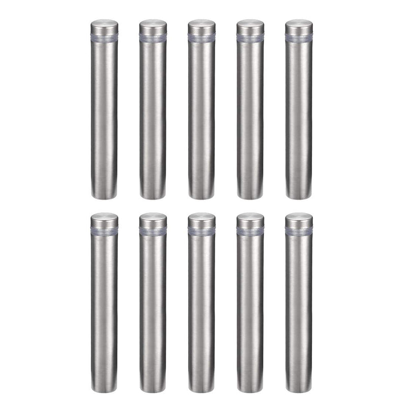 uxcell 1/2 Dia x 3-1/8"(12x80mm) Standoff Screws Wall Mount Sign Holders Acrylic Glass Nails 10pcs 12mmx80mm