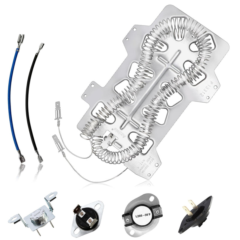 Azdele Heating Element for Samsung Dryer, Dryer Heating Element DC47-00019A for Samsung dv42h5000ew/a3 dv45h7000ew/a2 Dryer Parts, Including DC96-00887A, DC47-00016A, DC47-00018A and DC32-00007A