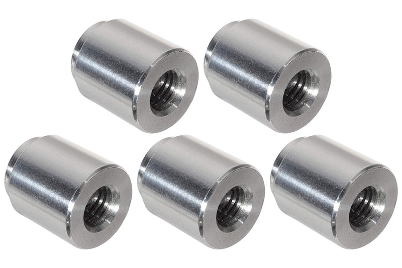 ICT Billet 5pc Aluminum M10-1.5mm Weld On Bung Female Nut Threaded Insert Weldable Metric 10mm 18.5mm (.74") O.D. Designed & Manufactured in The USA FM1015BUNG-5