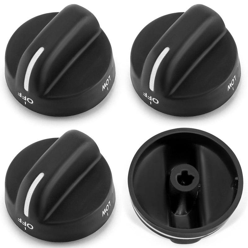 8273103 Gas Range Stove Knobs Fit for Whirlpool Stove Knobs Replacements AP6012363 8273107 8273111 ER8273103 (4-Pack,Black) for Whirlpool Range/Oven PS11745570 PS11745570 WP8273103VP 4pcs black