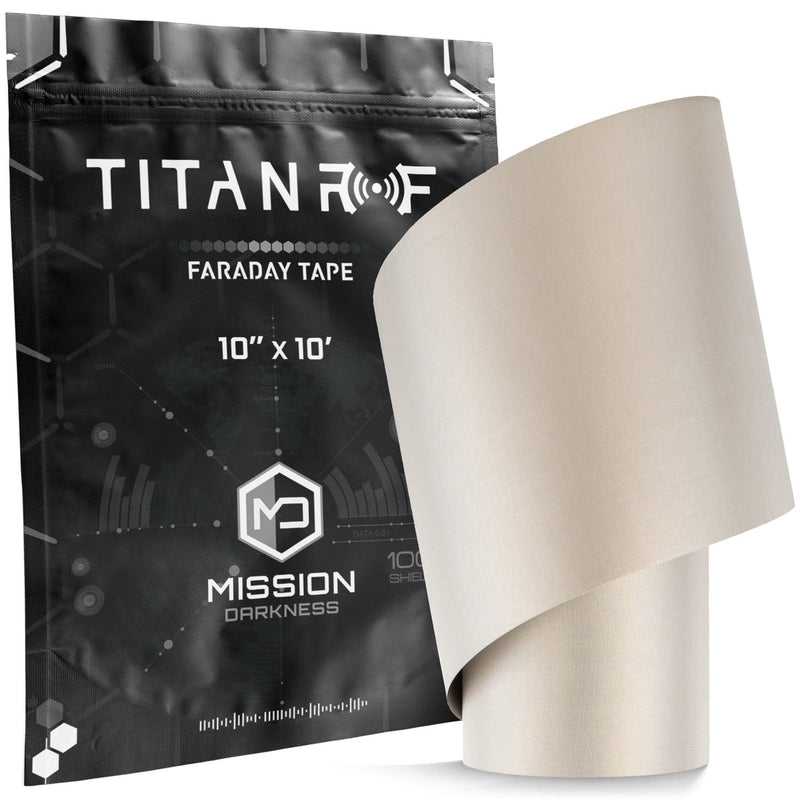 TitanRF Faraday Tape, Conductive Adhesive RF Shielding Roll, 10in x 10ft