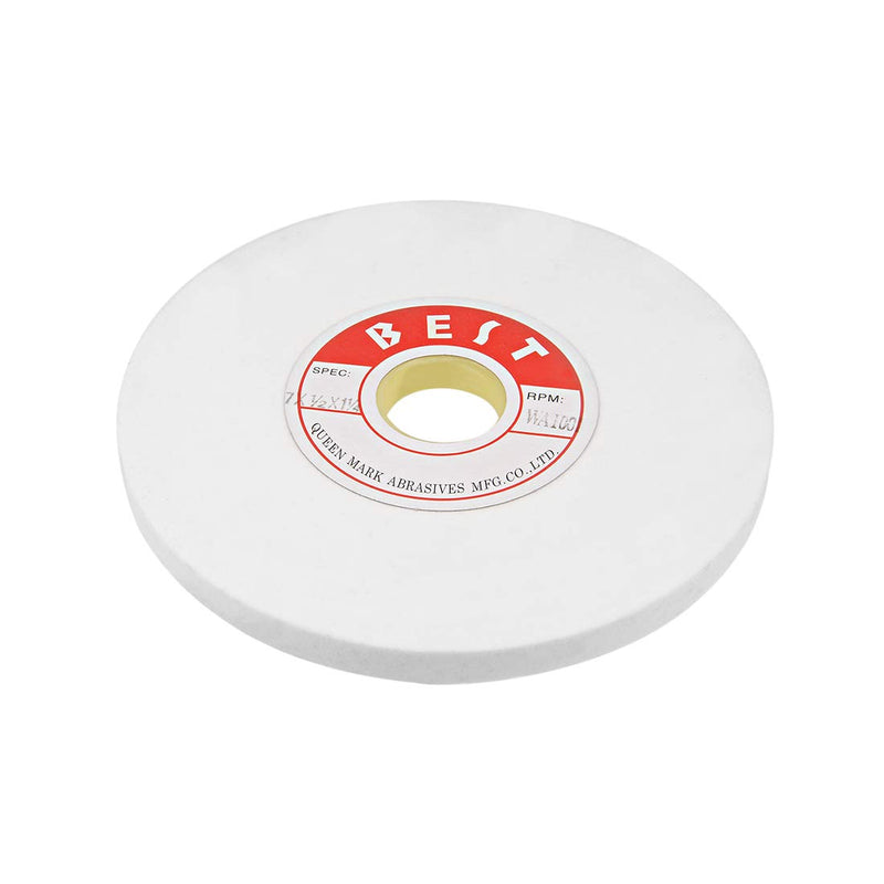 uxcell 7-Inch Bench Grinding Wheels White Aluminum Oxide WA 100 Grit for Surface Grinding