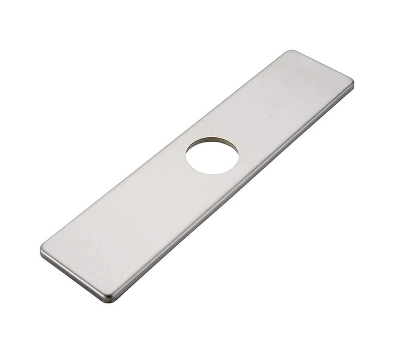 10 Inch Kitchen&Bathroom Sink Faucet Baseplate Hole Cover Deck Plate Escutcheon Brushed Nickel Square 304 Stainless Steel - NewNest Australia