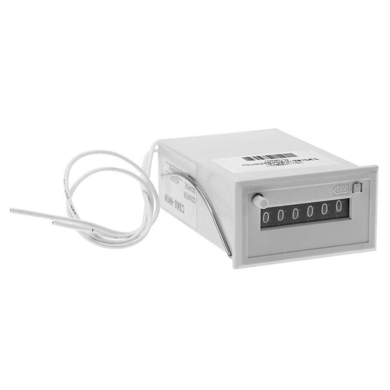 YWBL-WH Electromagnetic Counter Electronic Totalizer 6 Digit Industrial Totalizer Pulse Counter for Chemical Textile Machinery CSK6-NKW AC 110V