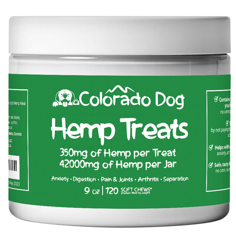 Hemp Calming Chews for Dogs Anxiety Relief - 120 Count - USA Made - 350 MG Per Calming Treat for Dogs - PawsPlanet Australia