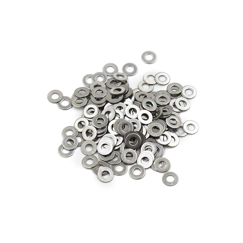 M2 Stainless Steel Flat Washers 200Pcs M2