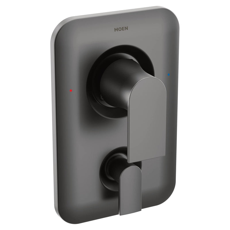 Moen T2470BL Genta LX PosiTemp 3-Function Transfer Valve Shower Trim Kit, Valve Required, Matte Black