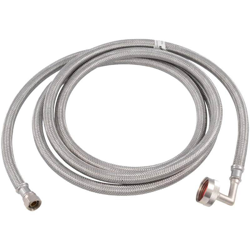 Eastman 10 foot Dishwasher Supply Line, 3/8 Inch Compression x 3/4 Inch FHT Elbow, Braided Stainless Steel Dishwasher Connectors, 41015 10 Ft.