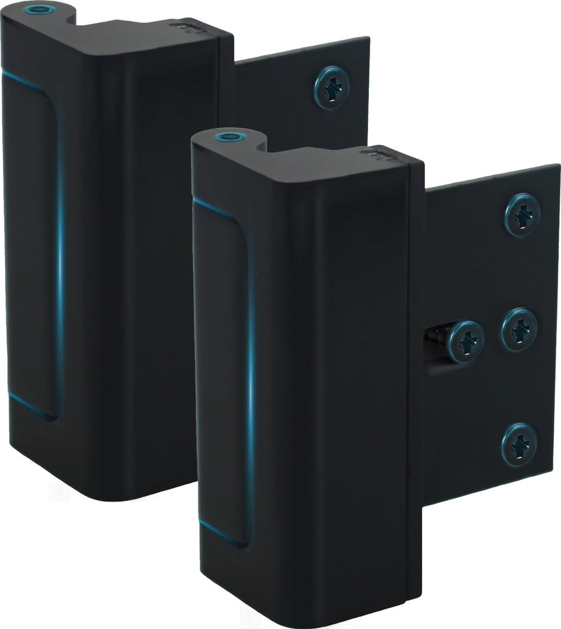 Dwell+Good Door Locks (2-Pack) - Easy To Install Aluminum Home Security Door Locks for Front Door - Child Proof Door Lock for Kids Safety - Withstand 800 lb of Force & Tamper Proof Top Door Lock Latch 2 Pack Black - NewNest Australia