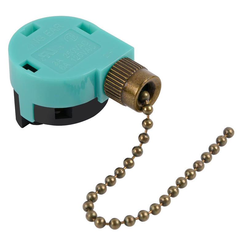 Ceiling Fan Switch ZE-268S6,3 Speed 4 Wire Ceiling Fan Pull Chain Control,Pull Chain Cord Switch Control for Ceiling Fans,Bronze Bronze