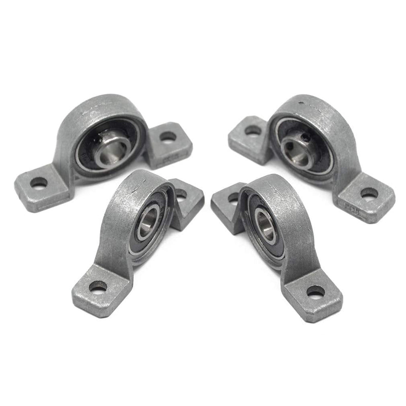 4PCs KP08 ID8mm Mounted Flange Pillow Block Bearings Self-aligning Zinc Aluminum Alloy Support for Diameter 8mm Linear Shaft Rod T8 Lead Screw 4pcs KP08(8mm) 4