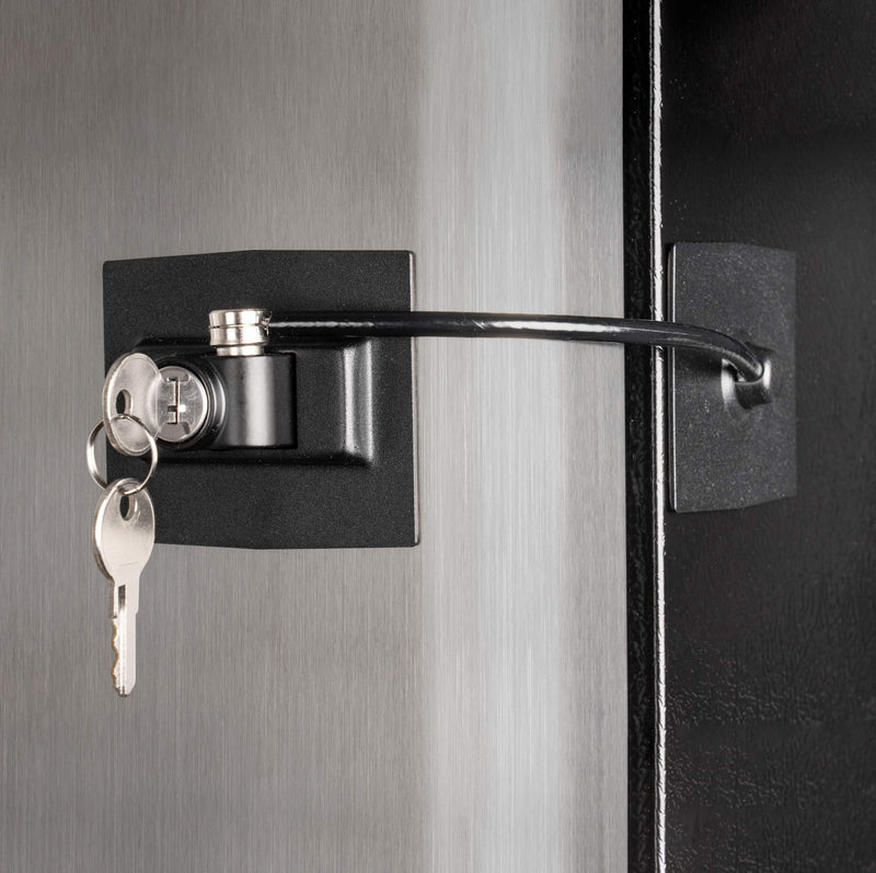 Premium Refrigerator Lock with Built-in Keyed Lock (Black) Black