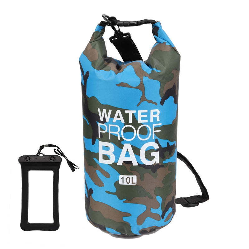 Waterproof Dry Bag 2L/5L/10L/15L/20L/30L, Roll Top Sack Keeps Gear Dry for Kayaking, Rafting, Boating, Swimming, Camping, Hiking, Beach, Fishing with Free Waterproof Phone Case (Light Blue, 30L)