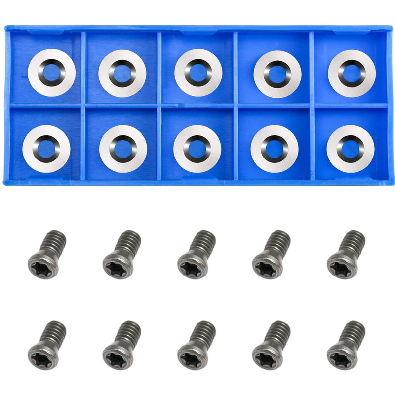 Ci3 R1 12mm Round Carbide Inserts Cutters Knifes Indexable Replacement High Strength Fits for Popular DIY Woodworking Lathe Wood Turning Finisher Hollower Tools 10pc