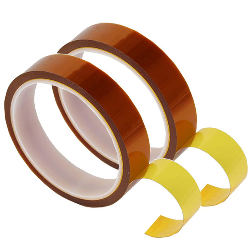 EQUTY BAYMERS 2 Rolls 20mm X 33m 108ft Heat Vinyl Press Tape,Heat Resistant Sublimation Tape for Heat Transfer,Adhesive Transfer Tape for Electronics Masking,Soldering, Protecting Circuit Board 20MM 2ROLLS