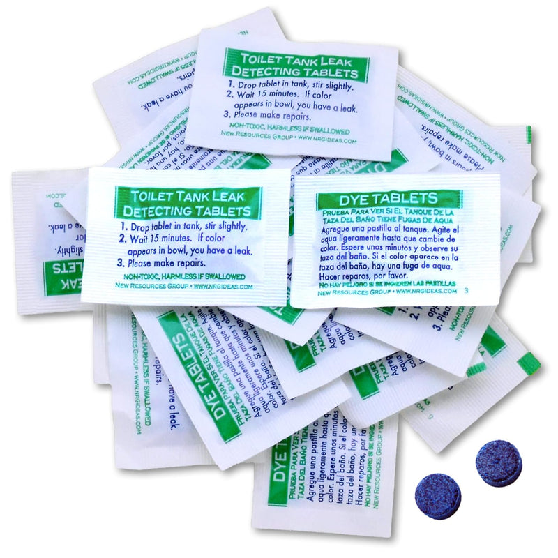 Toilet Leak Detection Dye Tablets (Detect Silent Leaks) Blue 20 Pack