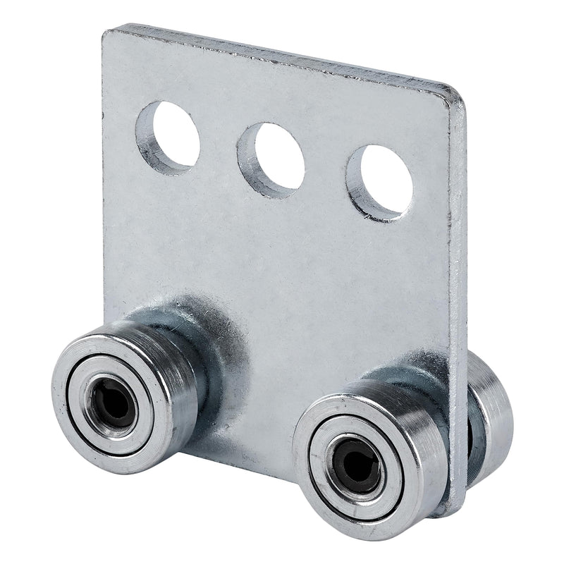 4 Bearing Trolley Assembly Roller - Silver Finish: Electro-Galvanized Zinc - Fits 1-5/8" Wide and All Taller Strut Channels - Design Load: 600 Lbs - 1 Pc Four Bearing Trolley Assembly