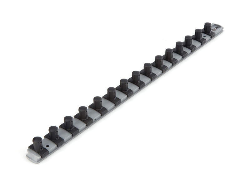 TEKTON 1/2 Inch Drive x 18 Inch Socket Rail, 15 Clips (Gray) | OSR23315 | Made in USA 1-Rail Gray (15-Tool)