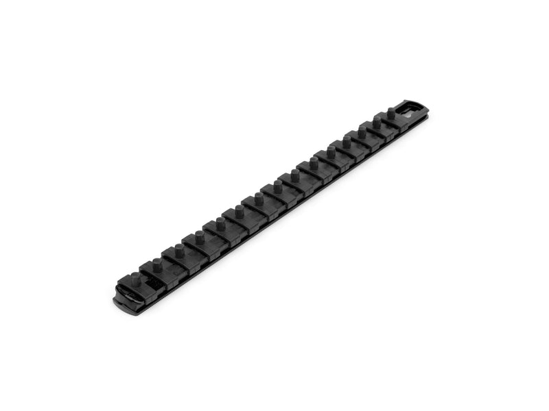 TEKTON 1/4 Inch Drive x 13 Inch Socket Rail, 15 Clips (Black) | OSR02215 | Made in USA Black 15-Tool