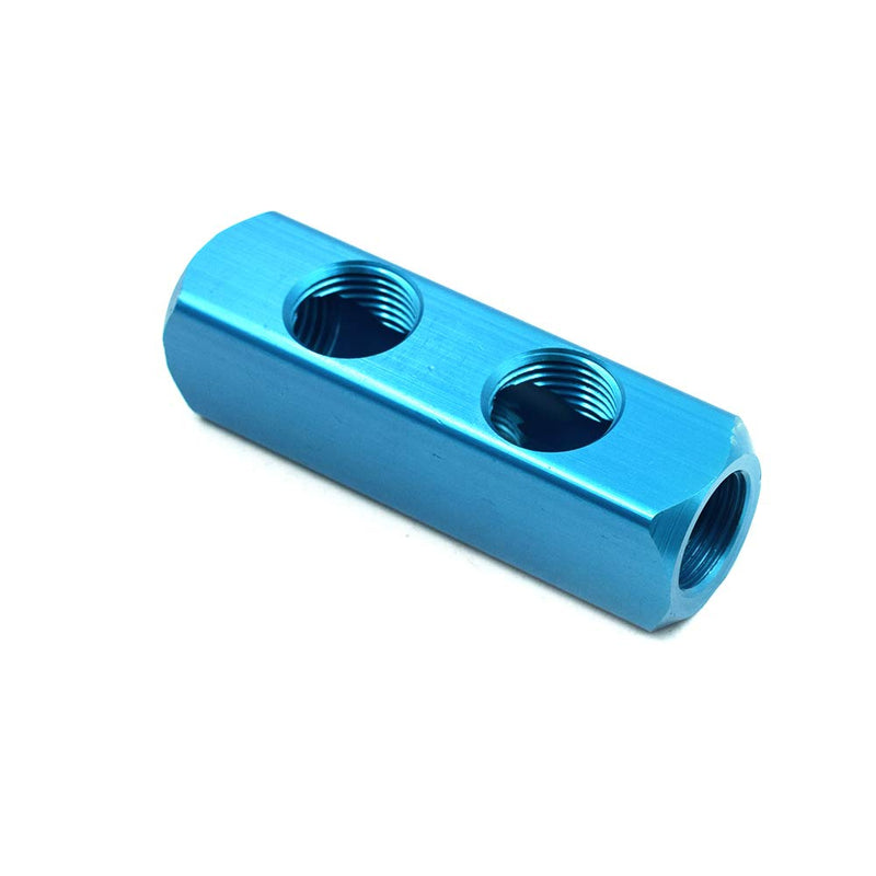 1/2" 2 Ways 5 Ports Air Hose Inline Manifold Block Splitter, Pneumatic Air Compressor Manifold Fitting - Pack of 1 1/2" BSPT, 1Pcs