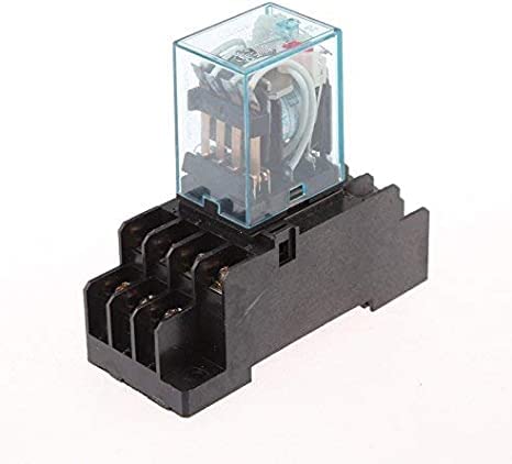 AC 220V/240V Coil DPDT 14 Pins Red Light Electromagnetic Power Relay + Scoket