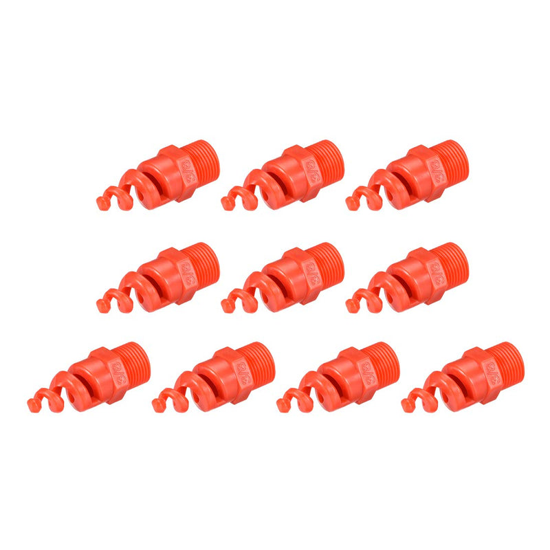 uxcell Spiral Cone Atomization Nozzle, 3/8BSPF PP Sprinkler, 10 Pcs