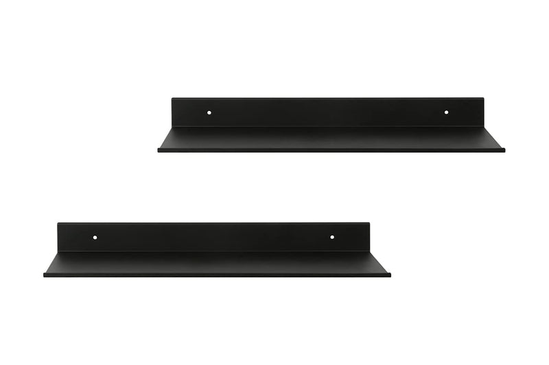 Z metnal Bathroom Shelf, Floating Shelves, Metal Display Wall Shelf, Aluminum, Wall Mounted, Matt Black,16 inch, 2 Pack 16 inch