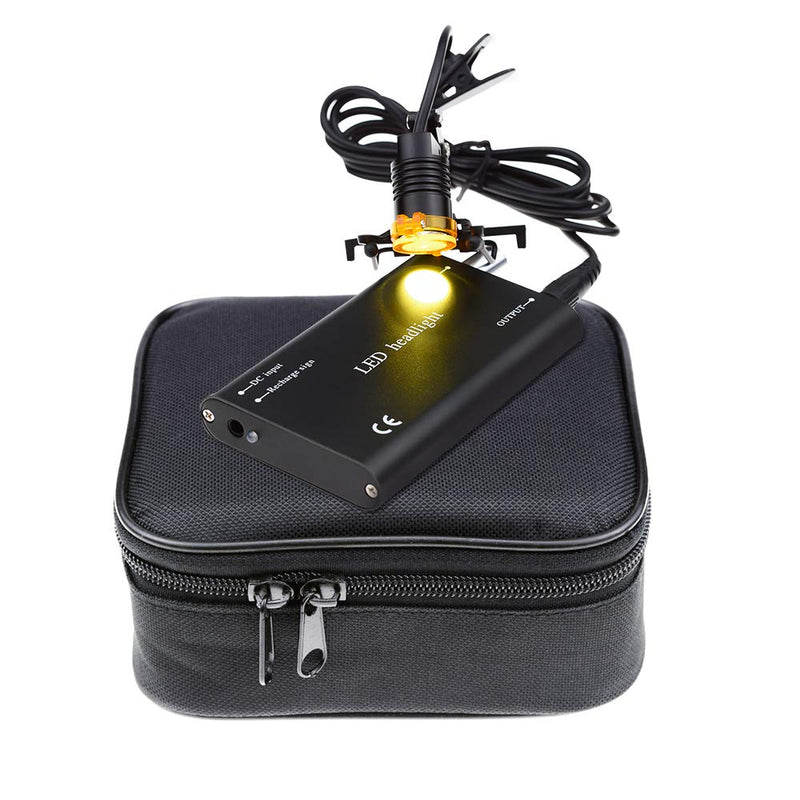 3W Portable Black Dental LED Headlight, Head Light, Headlamp With Filter for Dental Surgical Medical Binocular Loupe