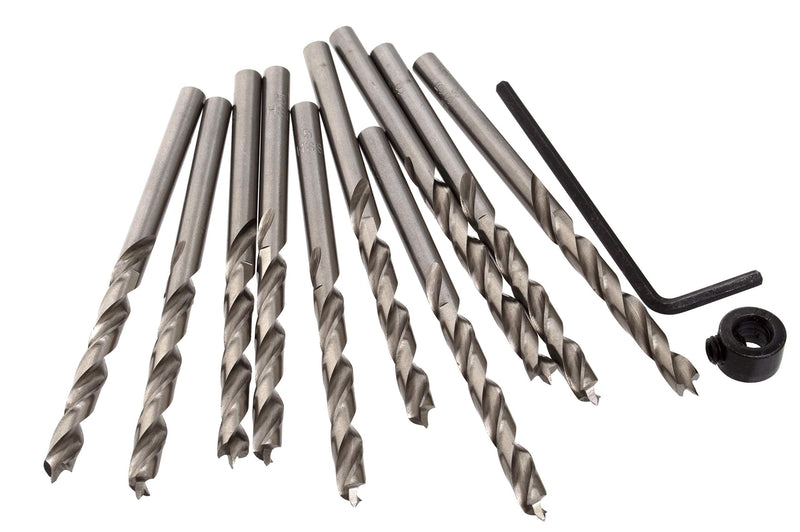 Desunia - 5mm High Speed Steel Brad Point Drill Bits - Set of 10