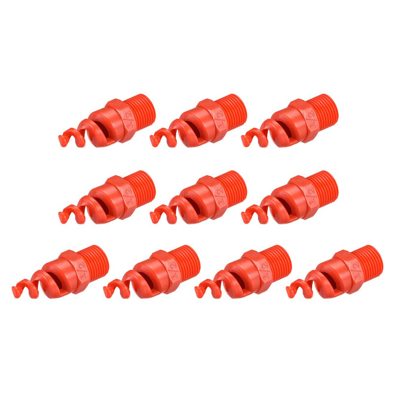 uxcell Spiral Cone Atomization Nozzle, 1/2BSPF PP Sprinkler, 10 Pcs