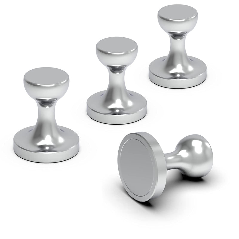 Coat Magnetic Hooks Heavy Duty Magnet Hanger, Magnet Hooks with Rare Earth Neodymium for Home, Office, Workplace or Traveling(D36 Sliver-4) Silver 4pcs 1.42in