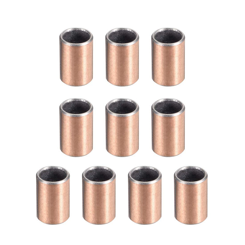 uxcell Sleeve Bearing 8mm Bore x 10mm OD x 15mm Length Plain Bearings Wrapped Oilless Bushings 10pcs 8x10x15mm